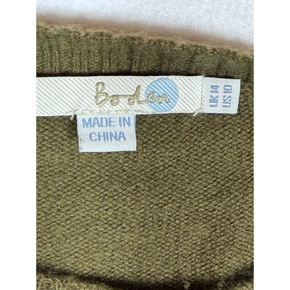 Boden Olive Green Wool Blend Crew Neck Sweater Women Size US 10 - Picture 5 of 12